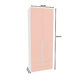 Шкаф двухдверный с ящиками, фасады в эмали LE211.44