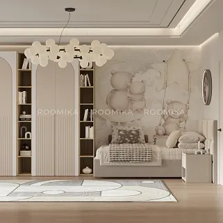 Шкаф 2 дверный, фрезерованные фасады в эмали LE-210.60-2