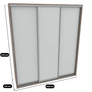 Шкаф-купе ХG210.60-3, профиль INTEGRO, фасад МДФ