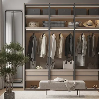 Гардеробная со стеклом №2