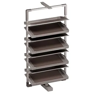ALFA Поворотно-выдвижная обувница, 8 полок, FRM5814.08.01