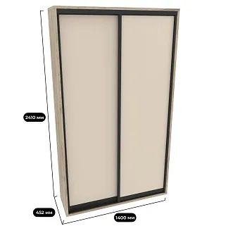 Шкаф-купе ХG140.45-1, профиль INTEGRO, фасад МДФ