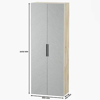 Шкаф 2 дверный, фрезерованные фасады в эмали LE-210.44-1