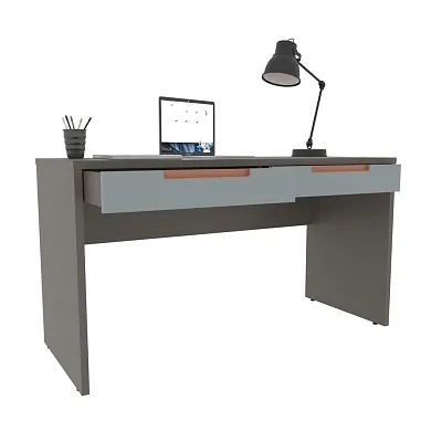 Cтол письменный прямой, фасады в эмали LE718