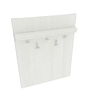 Вешалка настенная с  радиусной полкой P178 L/R