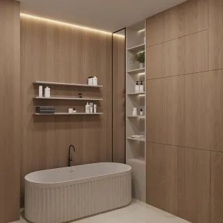 Санузел со скрытой системой хранения №136