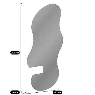 Зеркало L165 с туалетным столиком L515 с подсветкой L/R