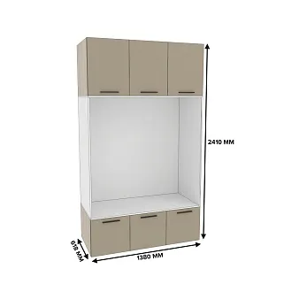 Шкаф с нишей и сидушкой L412.60