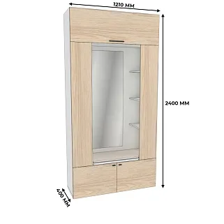 Секция с зеркалом и полками с подсветкой L408