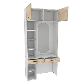 Столик туалетный с антресолью и стеллажом L-415