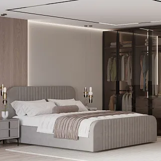 Кровать двуспальная мягкая MALTA с подъемным механизмом, 160x200