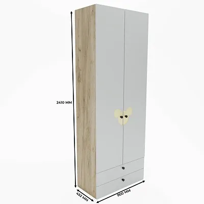 Шкаф двухдверный с ящиками, фасады в эмали LE211.44