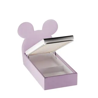 Кровать односпальная мягкая MICKEY с подъемным механизмом, 90x190