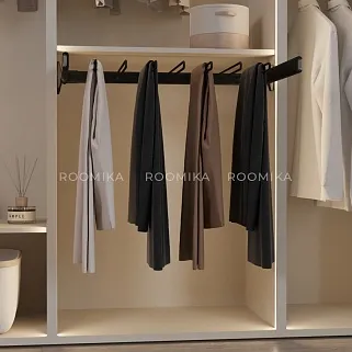 BELLE  Вешалка для брюк, 700 мм, цвет черный, BE70TRBL