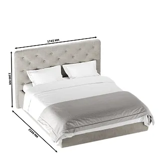 Кровать двуспальная мягкая MIRA с подъемным механизмом, 160x200