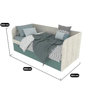 Кровать односпальная E902.9, 90x190