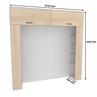 Ниша для кровати с секциями L407.44