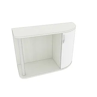 Туалетный столик с ящиком и радиусным фасадом P700.51 L/R