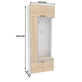 Секция с вешалкой и полками с подсветкой L409 L/R