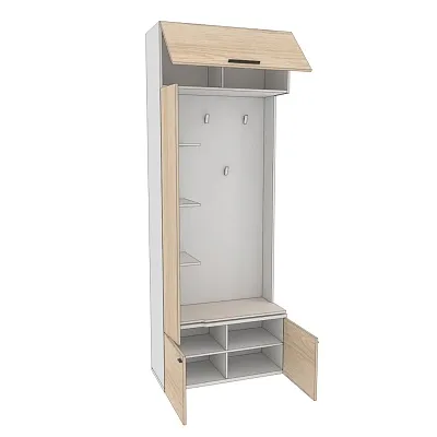 Секция с вешалкой и полками L409 L/R