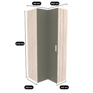 Шкаф угловой L-208 L/R