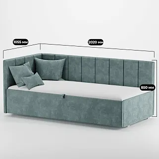 Кровать с подъемным механизмом и ящиком для белья LINE М1