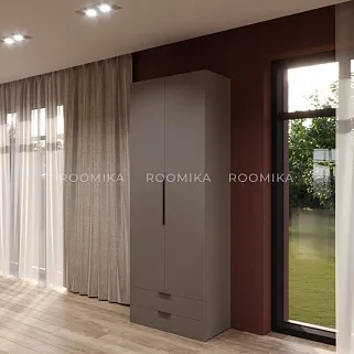 Шкаф 2 дверный с ящиками, фасады в эмали LE-211.44