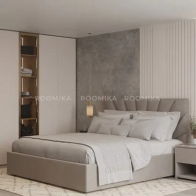 Тумба прикроватная мягкая, стекло прозрачное SUNRISE 751