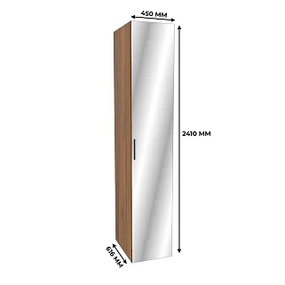 Шкаф 1 дверный узкий с зеркалом L-220.60-4Z