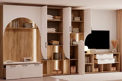 Стеллаж для книг с подсветкой LG253.44 L/R