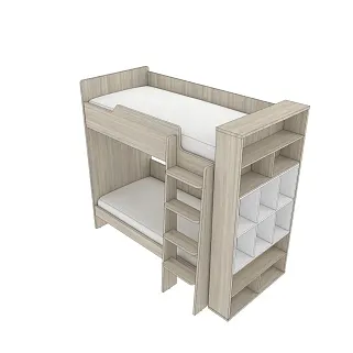 Кровать двухъярусная L908, 90x190 L/R