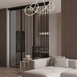 Раздвижная стеклянная перегородка для кухни GRACE 22