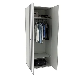 Шкаф двустворчатый зеркалом, фасады МДФ CG-210.60Z