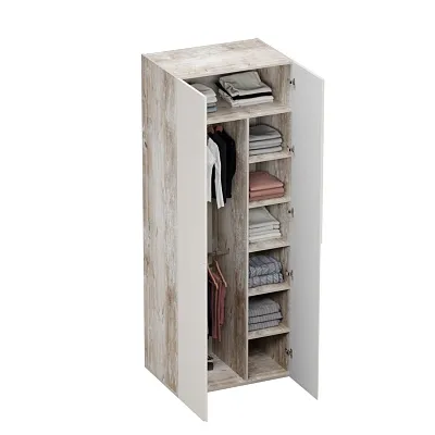 Шкаф 2 дверный, фасады в эмали LE210.60-4