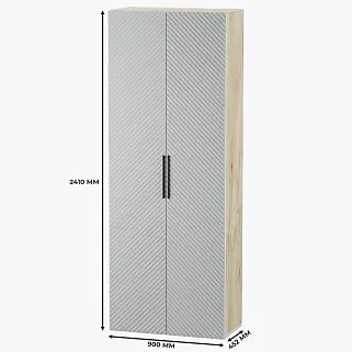 Шкаф 2 дверный, фрезерованные фасады в эмали LE-210.44-1