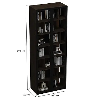 Шкаф-стеллаж со стеклянными фасадами с подсветкой R212