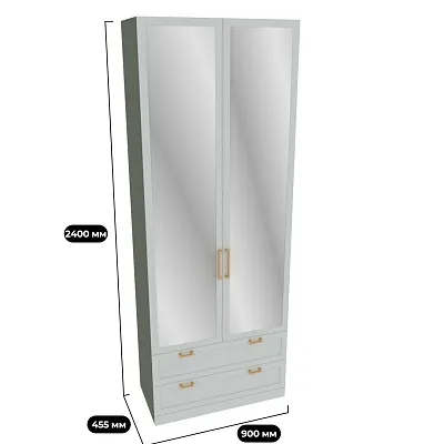 Шкаф двухдверный с ящиками с зеркалом A211.44Z