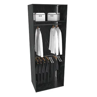 Шкаф для спальни с двумя штангами и полкой с подсветкой R210.60-1