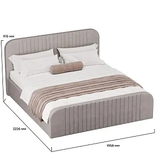 Кровать двуспальная мягкая MALTA с подъемным механизмом, 180x200