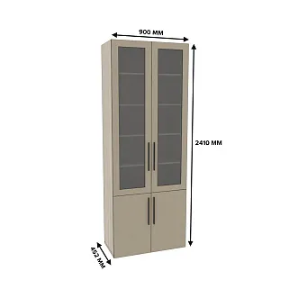 Шкаф книжный со стеклом L214S