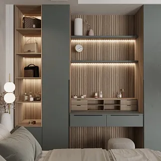 Спальня в зеленых оттенках №3