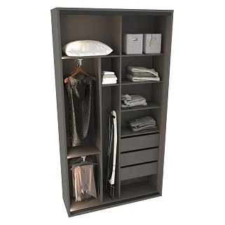 Шкаф-купе ХG140.45-3, профиль INTEGRO, фасад зеркало серебро/стекло Сатинато белое