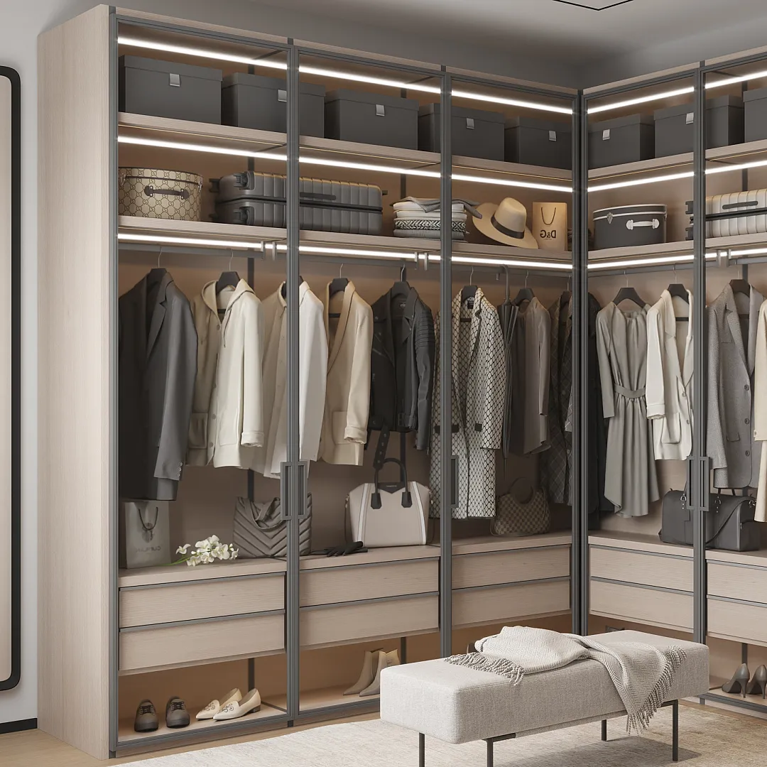 Гардеробная со стеклом №2