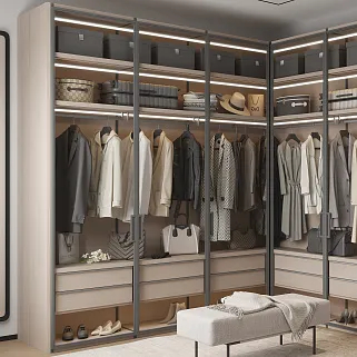 Гардеробная со стеклом №2