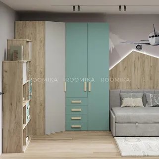 Шкаф двухверный, фасад комбинированный E212 L/R