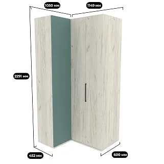 Шкаф угловой со складной дверью E209 L/R