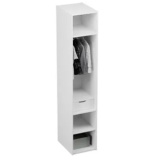 Шкаф для одежды, фрезерованные фасады в эмали LЕ251.60-1 L/R
