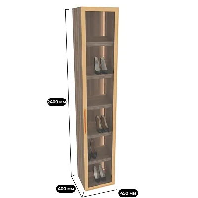 Шкаф для обуви в прихожую с подсветкой R280