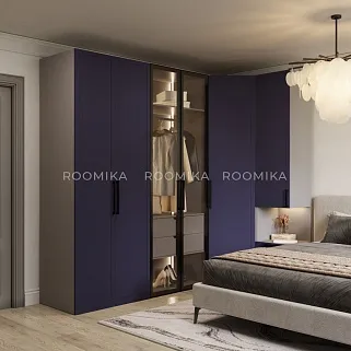 Шкаф для спальни с двумя ящиками и штангой с подсветкой R210.60-2