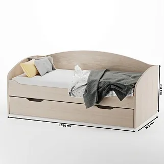 Кровать с выдвижным спальным местом P910, 90x190